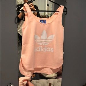 Adidas baby pink tank top size xs